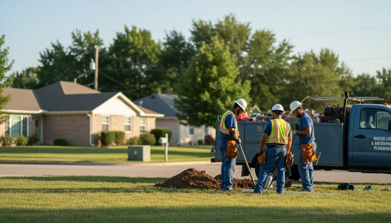Residential water line and bathroom plumbing service in Torrey, UT